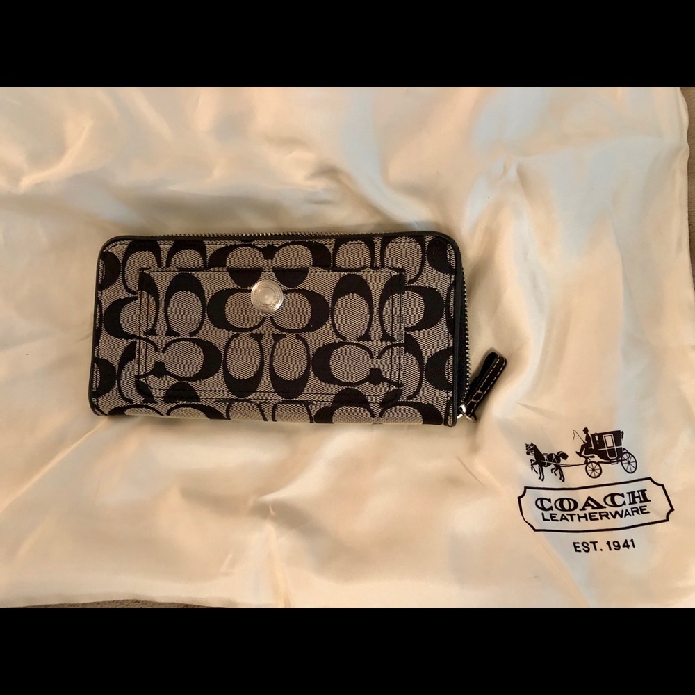 Coach zip around wallet